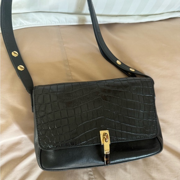 Elizabeth & James Black Crocodile Leather Purse - Picture 5 of 13